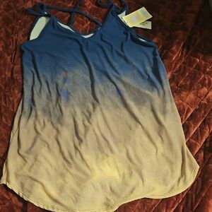 Blue and Mauve Ombre Women's Top